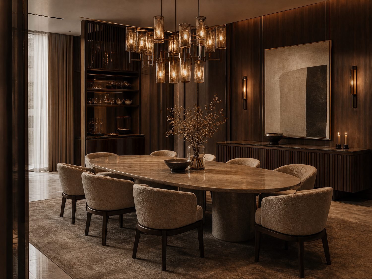 Elegant luxury dining interior